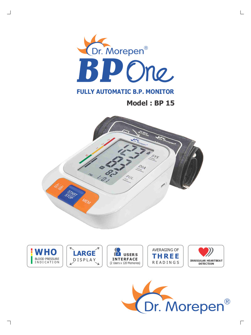 Dr.Morepen Blood Pressure Monitor BP-02XL