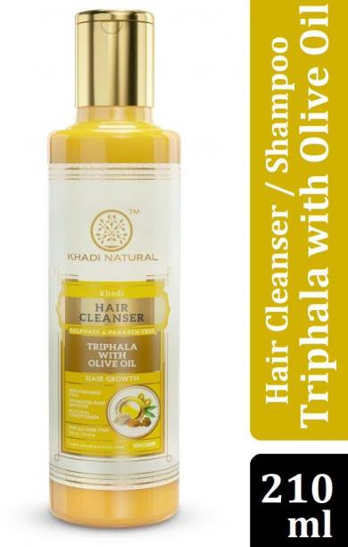 Khadi Ayurvedic Triphala With Olive Oil Cleanser/Shampoo Sulphate Paraben Free 210ml - UNORMART