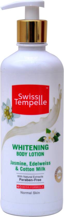 Swiss Tempelle Whitening Body Lotion Jasmine,edelweiss & Cotton Milk(400 ml) - UNORMART