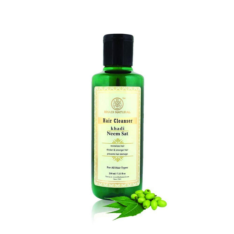 Khadi Ayurvedic Neem Sat Hair Cleanser 210ml - UNORMART