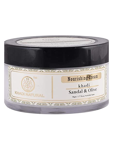 Khadi Ayurvedic Sandal & Olive Face Nourishing Cream 50gm - UNORMART