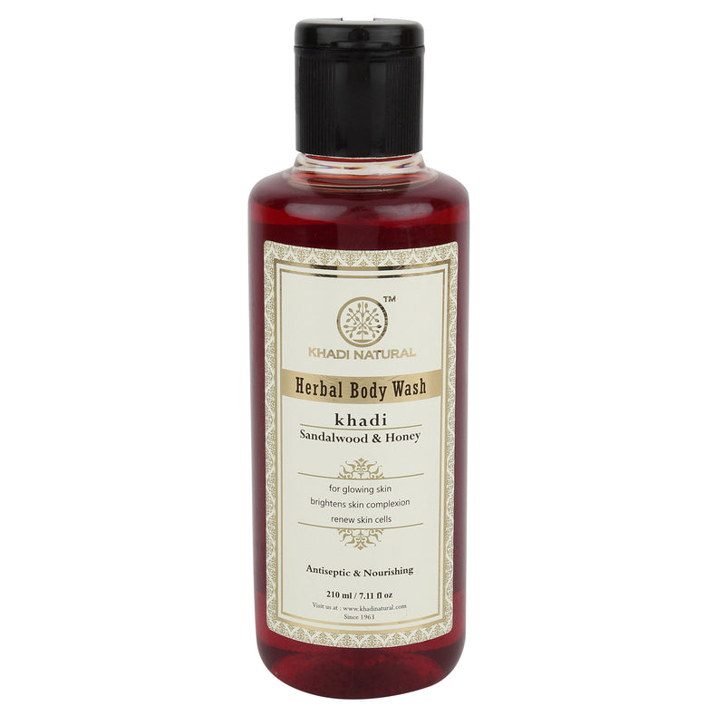 Khadi Ayurvedic Sandalwood & Honey Body Wash 210ml - UNORMART