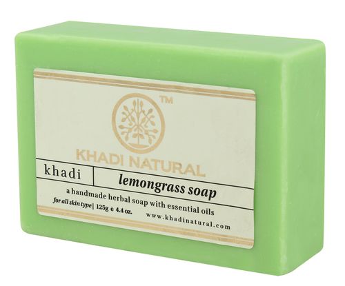 Khadi Ayurvedic Lemongrass Soap 125gm - UNORMART