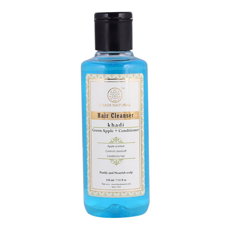 Khadi Ayurvedic Green Apple + Conditioner Hair Cleanser 210ml - UNORMART