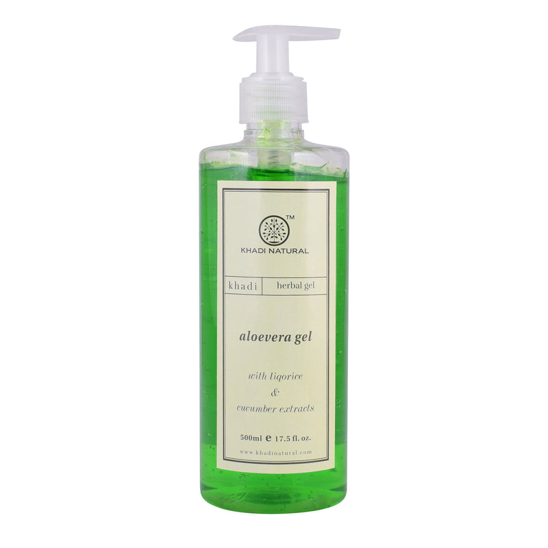 Khadi Ayurvedic Aloevera Gel With Dispenser 500ml - UNORMART