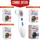 Dr. Morepen NCT-01 Non-Contact Thermometer with 2 years Warranty + Dr. Morepen GlucoOne Blood Glucose Test Strips (3 x 50 Strips + 1 x 25 Strips) COMBO OFFER - UNORMART