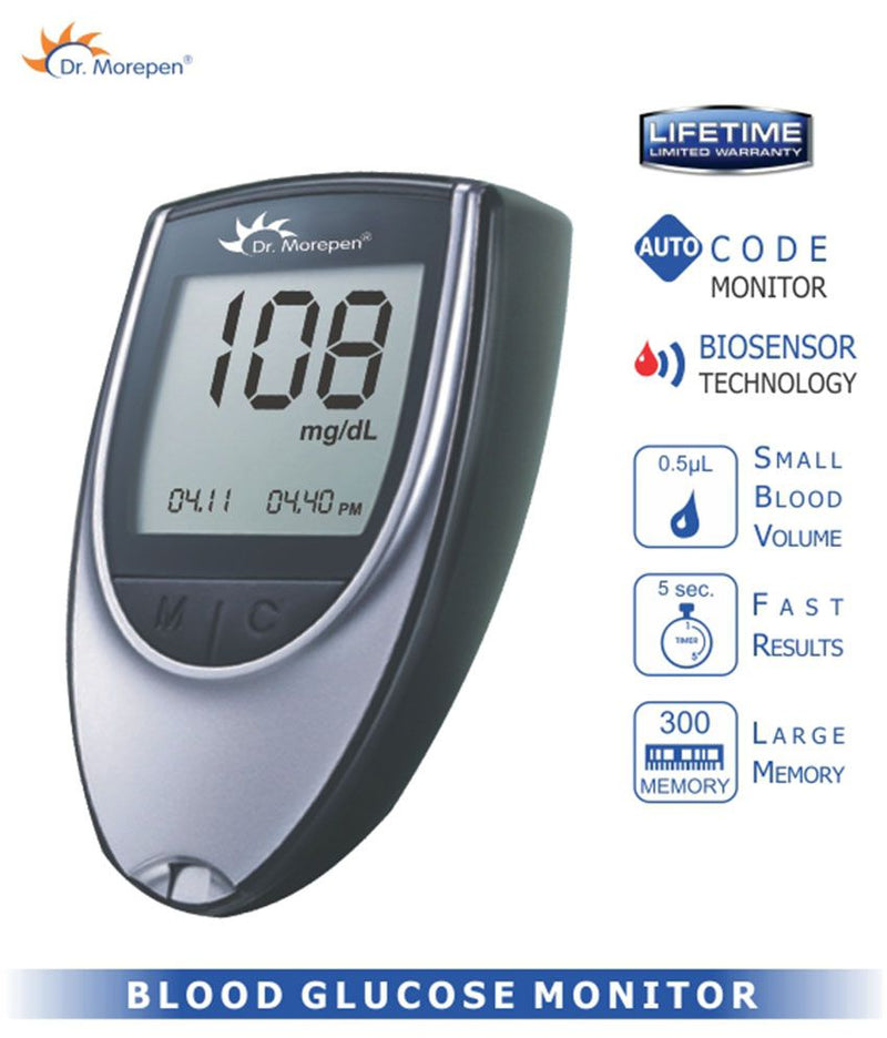 Dr. Morepen GlucoOne Blood Glucose Monitor Model BG 03 with GST Bill - UNORMART
