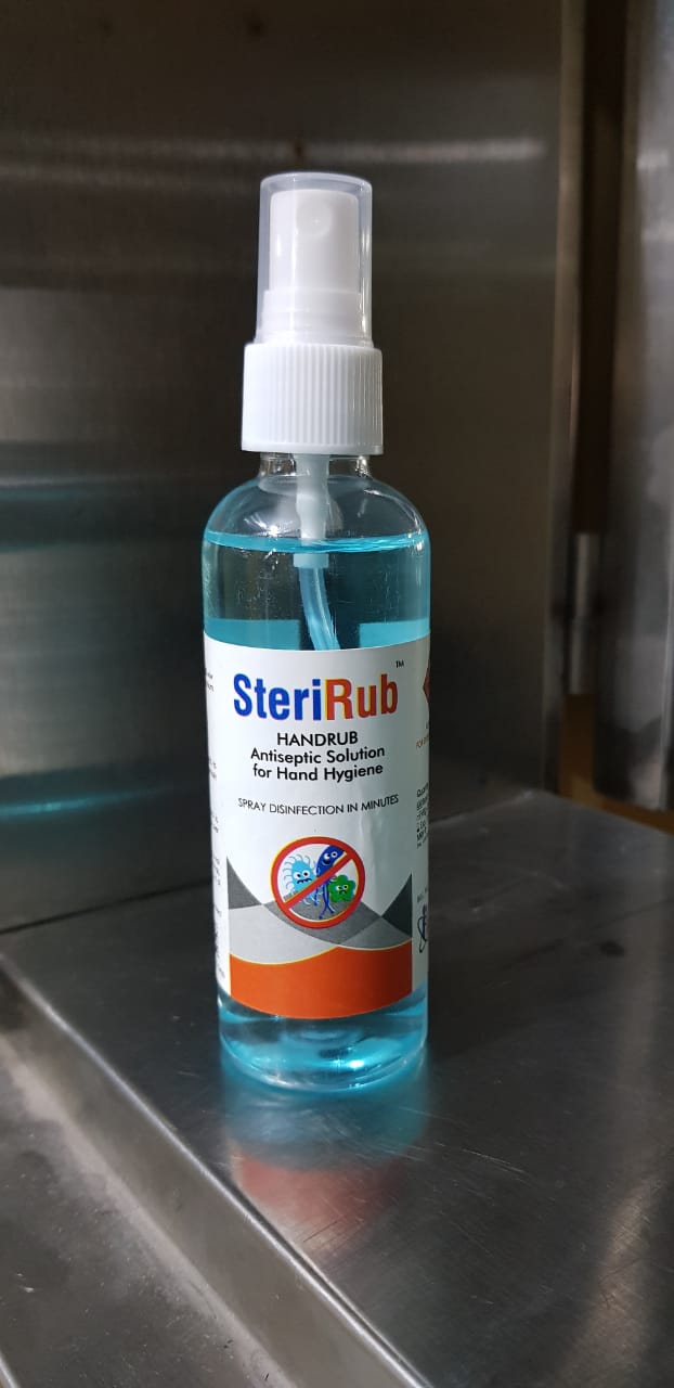 Sterirub Hand Sanitizer Bottle 100ml (CDSCO Approved) - UNORMART