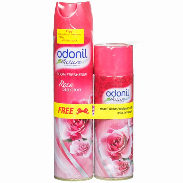 Dabur Odonil Room Spray - 153 g (Rose Garden) With Odonil Room Freshener- 108g (Rose Garden) FREE COMBO Pack - UNORMART