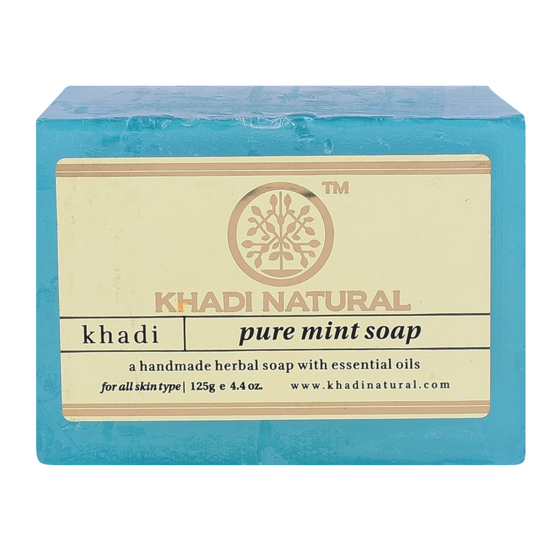 Khadi Ayurvedic Pure Mint Soap 125gm - UNORMART