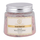Khadi Ayurvedic Rose Geranium With Rose Petals Bath Salt 200 gm - UNORMART