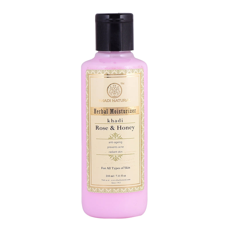 Khadi Ayurvedic Rose & Honey Moisturiser 210ml - UNORMART