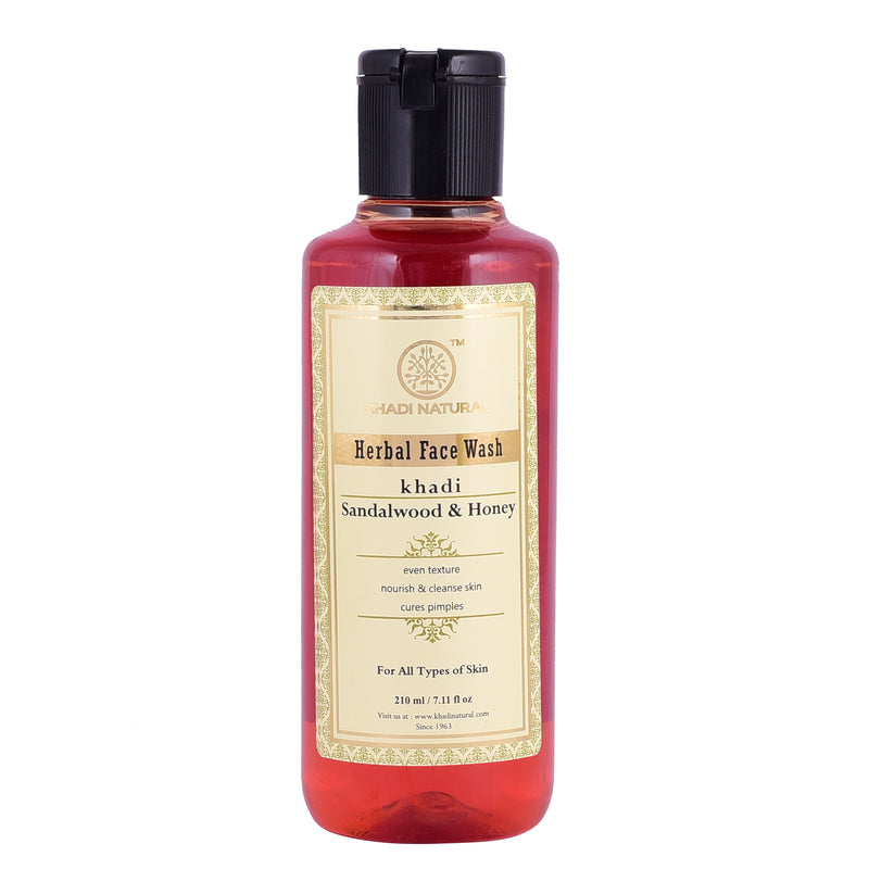 Khadi Ayurvedic Sandalwood & Honey Face Wash 210ml - UNORMART