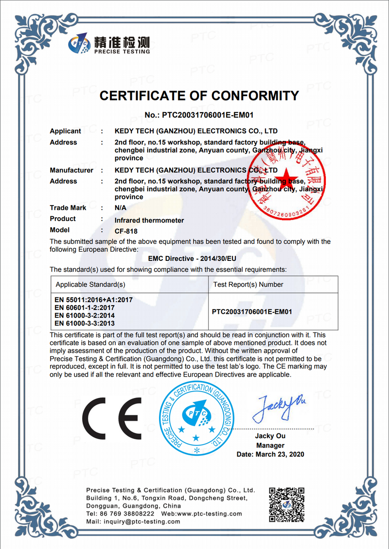 KODYEE CF-818 Non-Contact Precision Thermometer-Instant delivery - UNORMART