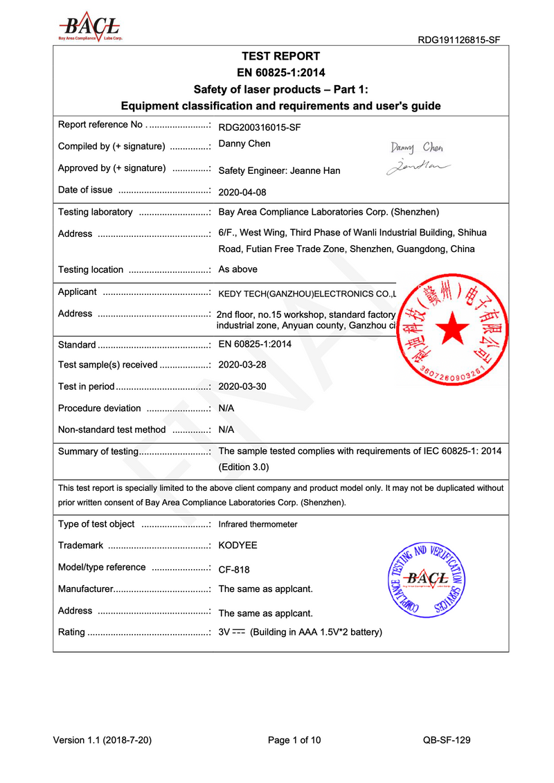 KODYEE CF-818 Non-Contact Precision Thermometer-Instant delivery - UNORMART