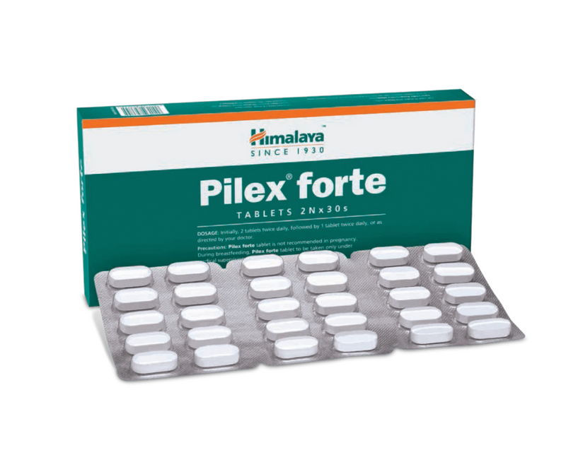 Himalaya Pilex Forte Tablets 2X30'S - UNORMART