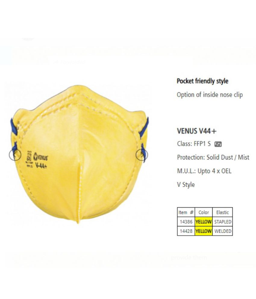 V44 Venus V-44+ FFP1S Respirator Mask (Yellow)