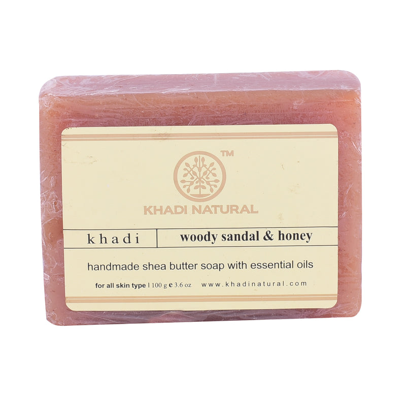 Khadi Ayurvedic Woody Sandal & Honey Soap 100gm - UNORMART