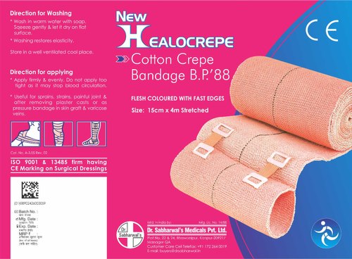 Cotton Crepe Bandage B.P. "Healocrepe"- IN PVC CONTAINER EXTRA THICK - UNORMART