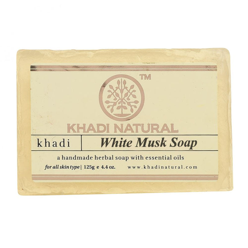 Khadi Ayurvedic White Musk Soap 125gm - UNORMART