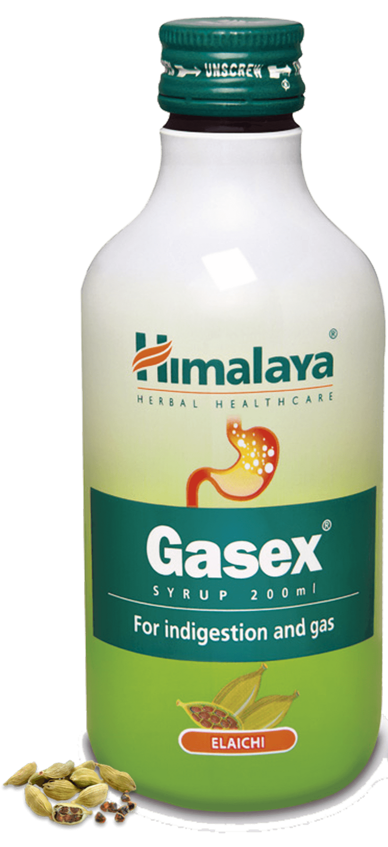 Himalaya Gasex Syrup Elaichi Flavour 200ML - UNORMART