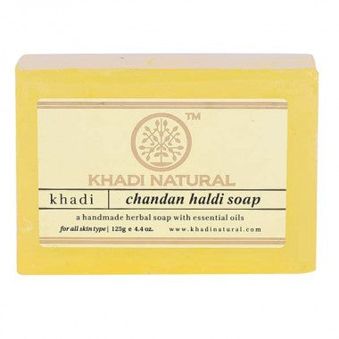 Khadi Ayurvedic Chandan Haldi Soap 125gm - UNORMART