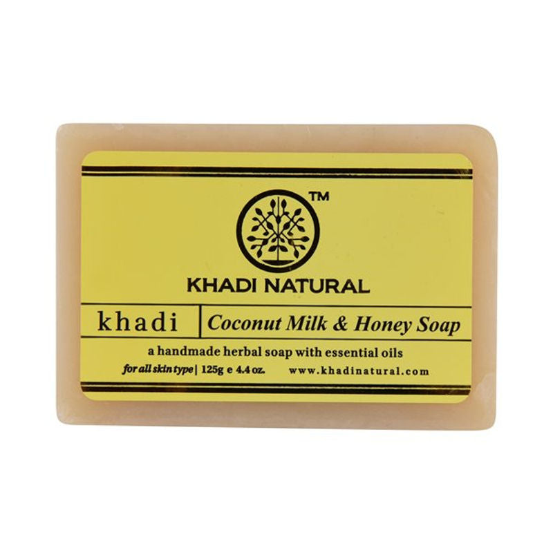 Khadi Ayurvedic Coconut Milk & Honey Soap 125gm - UNORMART