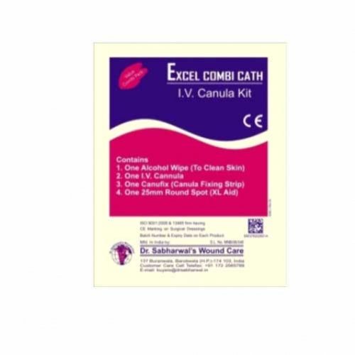 Combi Cath - Containing (I.V. Cannula Winged, Alcohol Wipe, Cannula Fixing Device & Round XL-Aid) - UNORMART